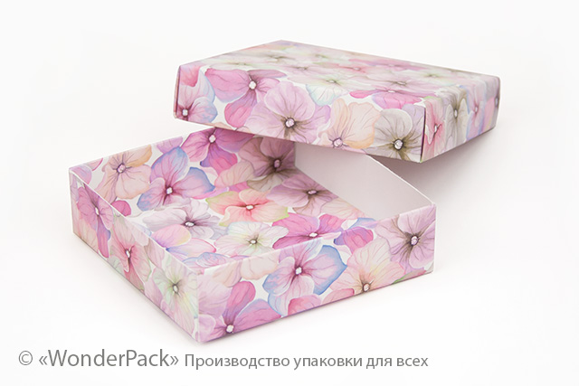 Коробка "Квадро" №М0023-о17. "Гортензія" - 2