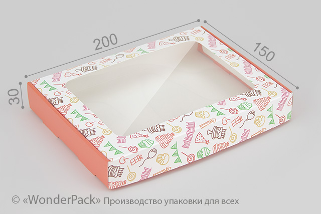 Коробка "Пряникова - міні" №М0063-о2. "Святкова"