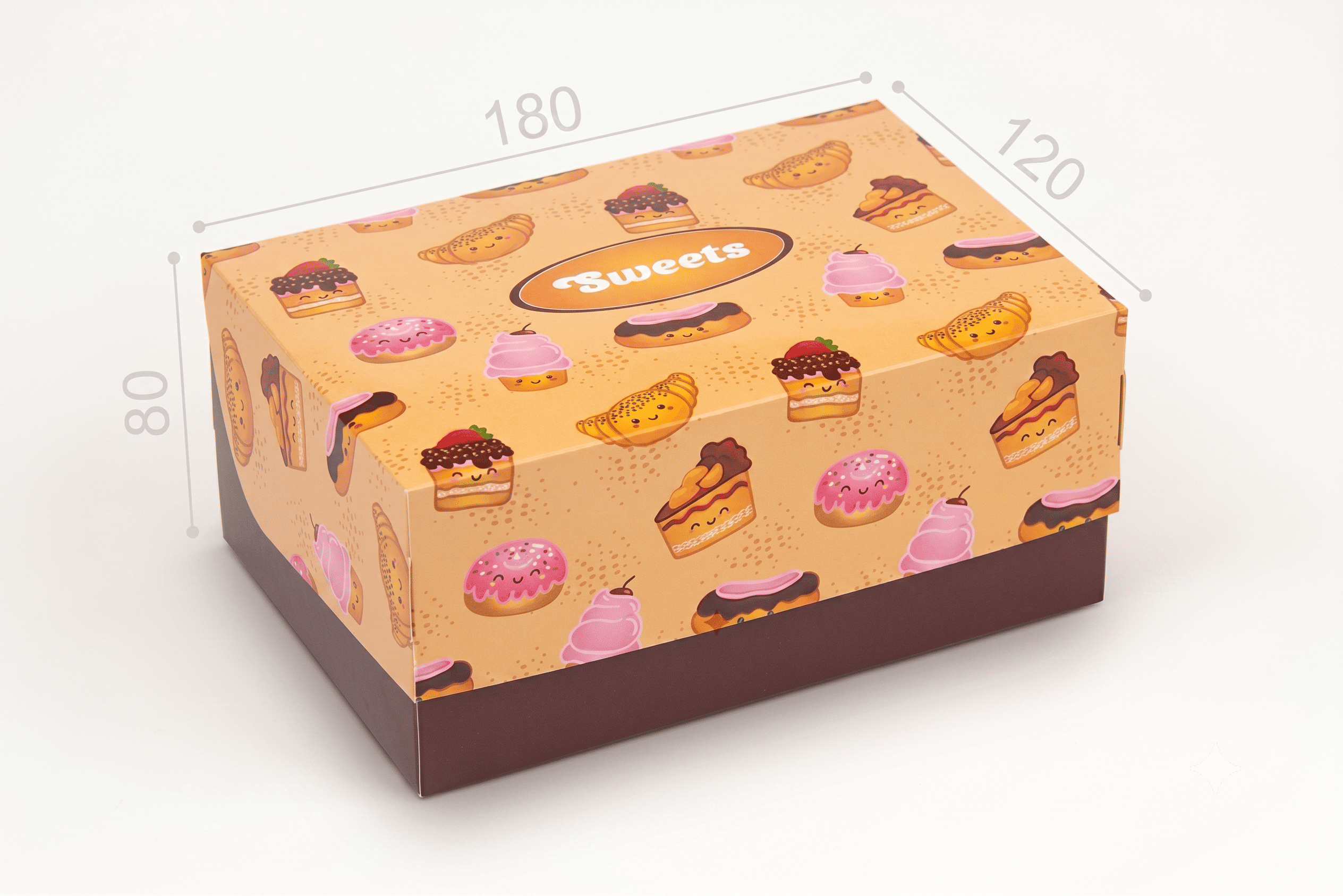 Коробка "Міні-кейк" №М0064-о1. "Sweets"