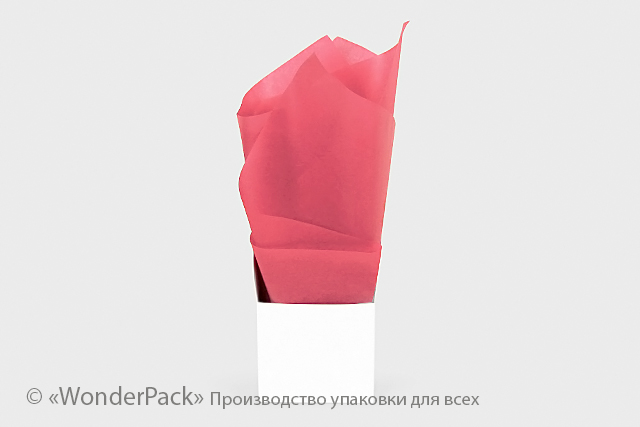 Тіш'ю, цигарковий папір для пакування. 50*70 см. Колір - яскраво-червоний