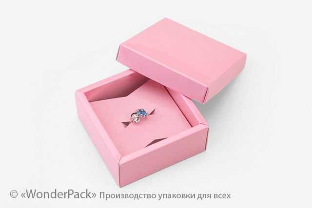 Ложемент в коробку №0018 "Для бижутерии". Код М0018-Л013. Розовый, под кольцо - 1