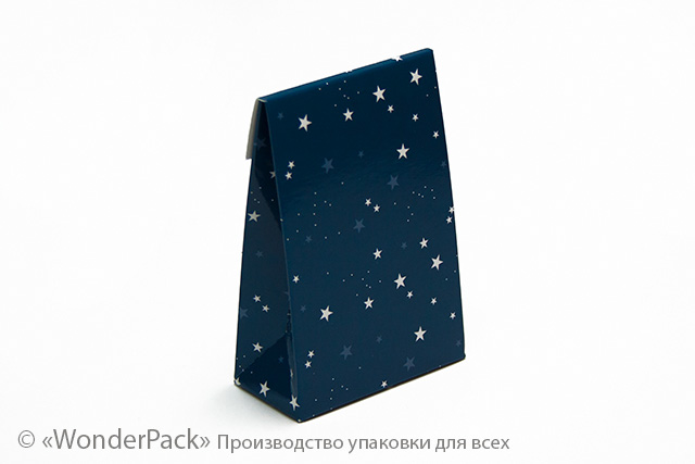 УДАЛЕНО * Коробка. Модель №0026 "Париж". Код М0026-о8. "Зірки на синьому" - 1
