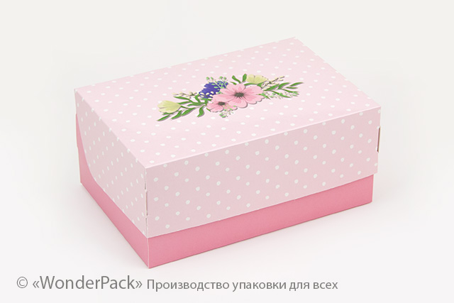 Коробка "Міні-кейк" №М0064-о2. "Квіти" - 1