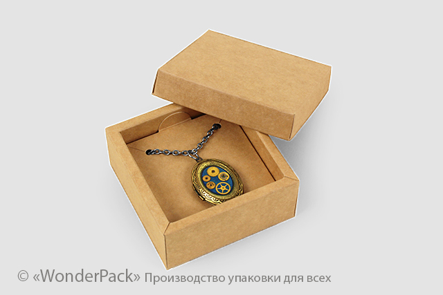 Ложемент в коробку №0018 "Для біжутерії". Код М0018-Л04. Крафт, під кулон - 2