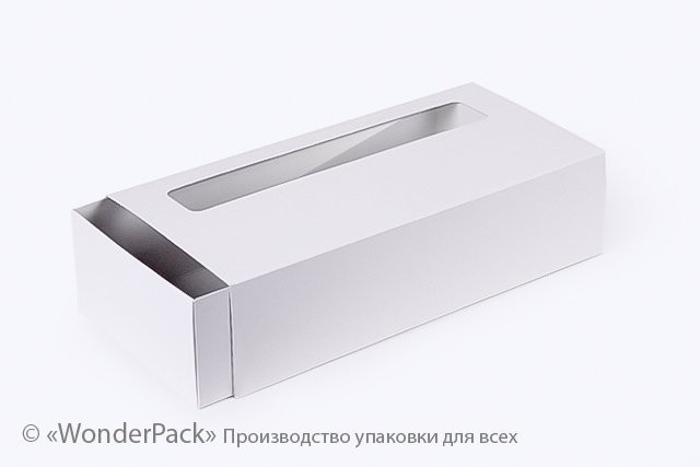 УДАЛЕНО ПІД ЗАМОВЛЕННЯ. Коробка. Модель №0008 "Пенал". Код М0008-о13. Біла з вікном - 2