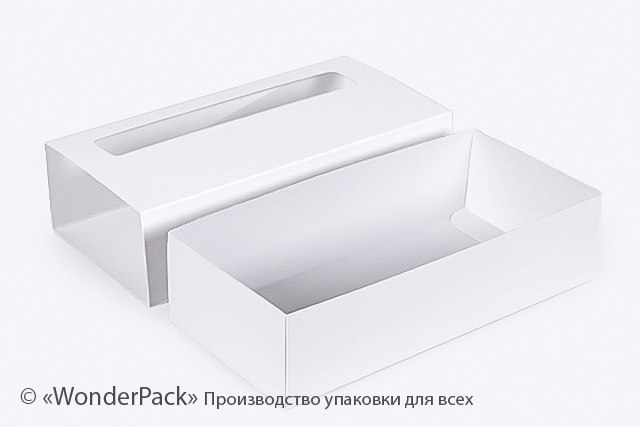 УДАЛЕНО ПІД ЗАМОВЛЕННЯ. Коробка. Модель №0008 "Пенал". Код М0008-о13. Біла з вікном - 1