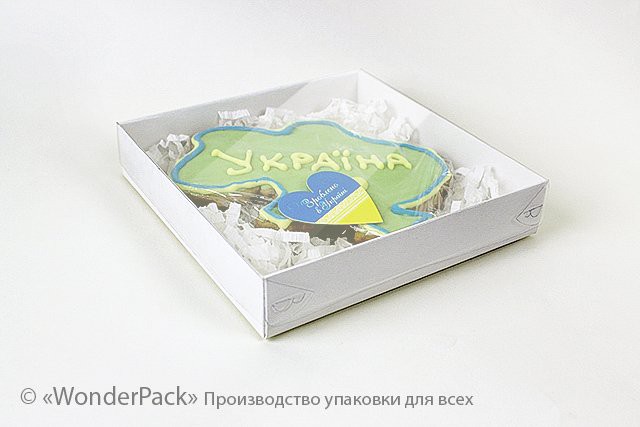 УДАЛЕНО * Коробка. Модель №0025 "Квадріус". Код М0025-о8. Біла з пластиком - 2