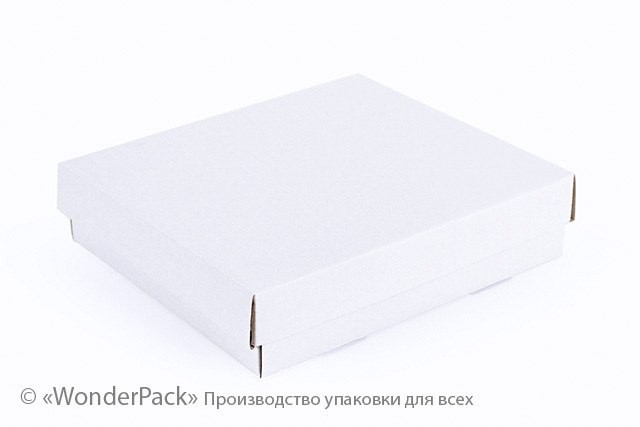 Коробка "Сувенір" №М0057-о2. Гофра 3-шарова, біла - 1