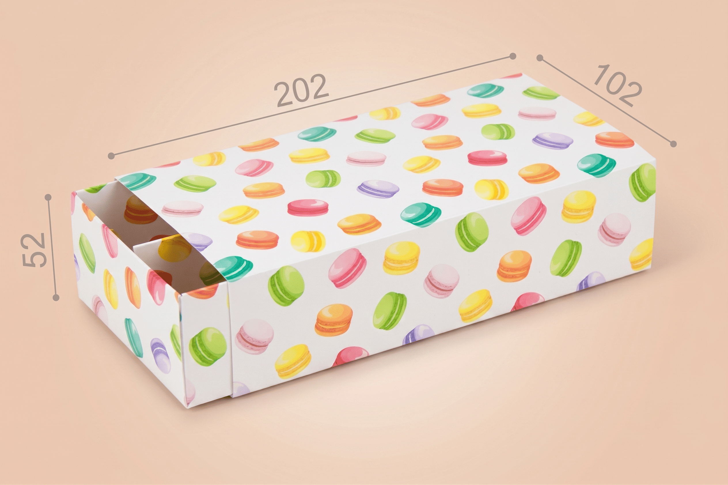 Коробка "Macaron double" №М0052-о22. "Макарони"