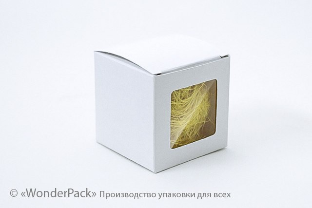 УДАЛЕНО * Коробка. Модель №0006 "Бонбоньєрка". Код М0006-о16. Біла з вікном - 1