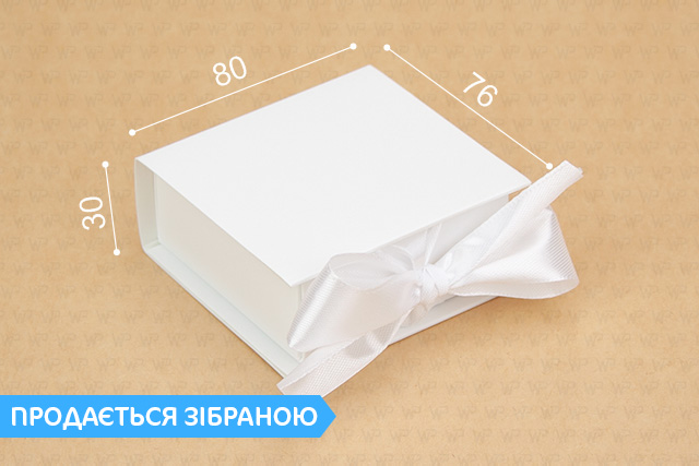Коробка "Ювелірна VIP 70*70*30" №М0078-о13. Біла