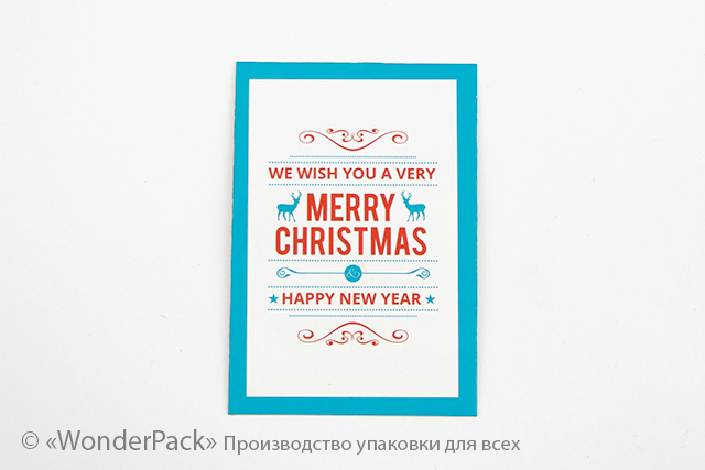 Гифтик 022. 95*65 мм. "Merry Christmas" - 1