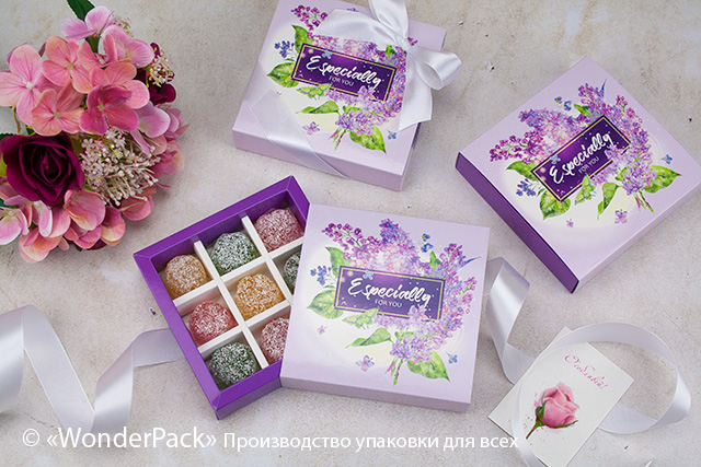 Коробка "Для 9 цукерок" №М0070-о2. "For you" - 2