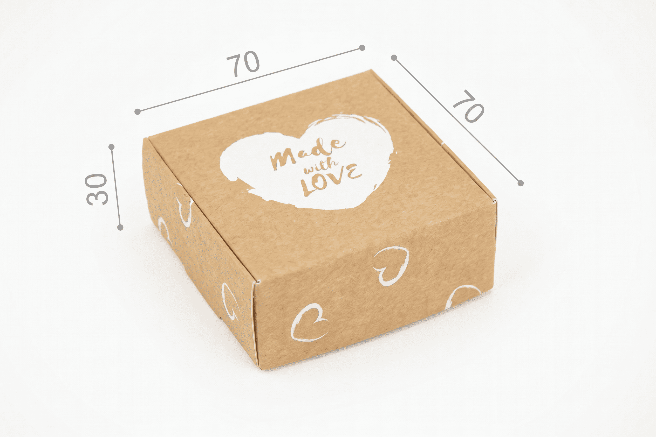 Коробка "Натуральна" №М0013-о26. "Made with love"