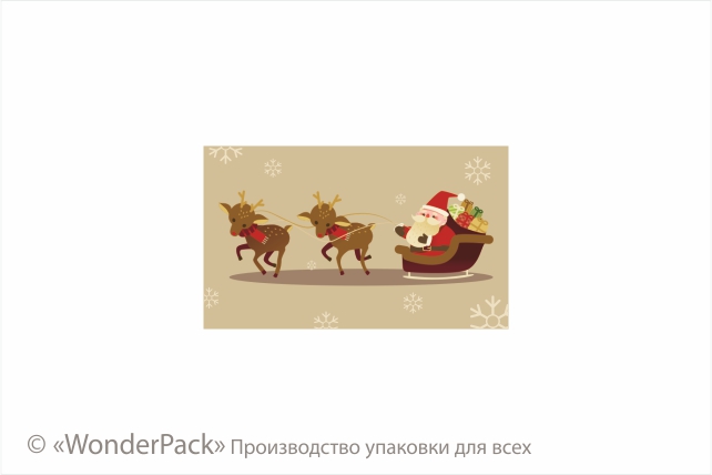 #НР Наклейки на папері. 4 штуки в блоці. Код НБ-021. "Санта з подарунками" - 1