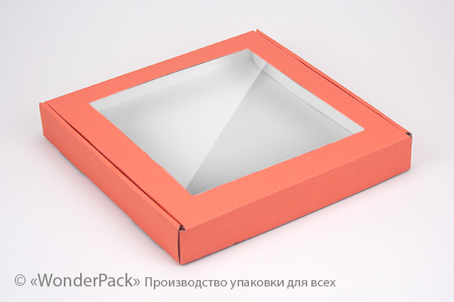 Коробка "Пряникова" №М0044-о20. 3-шарова корал - 1