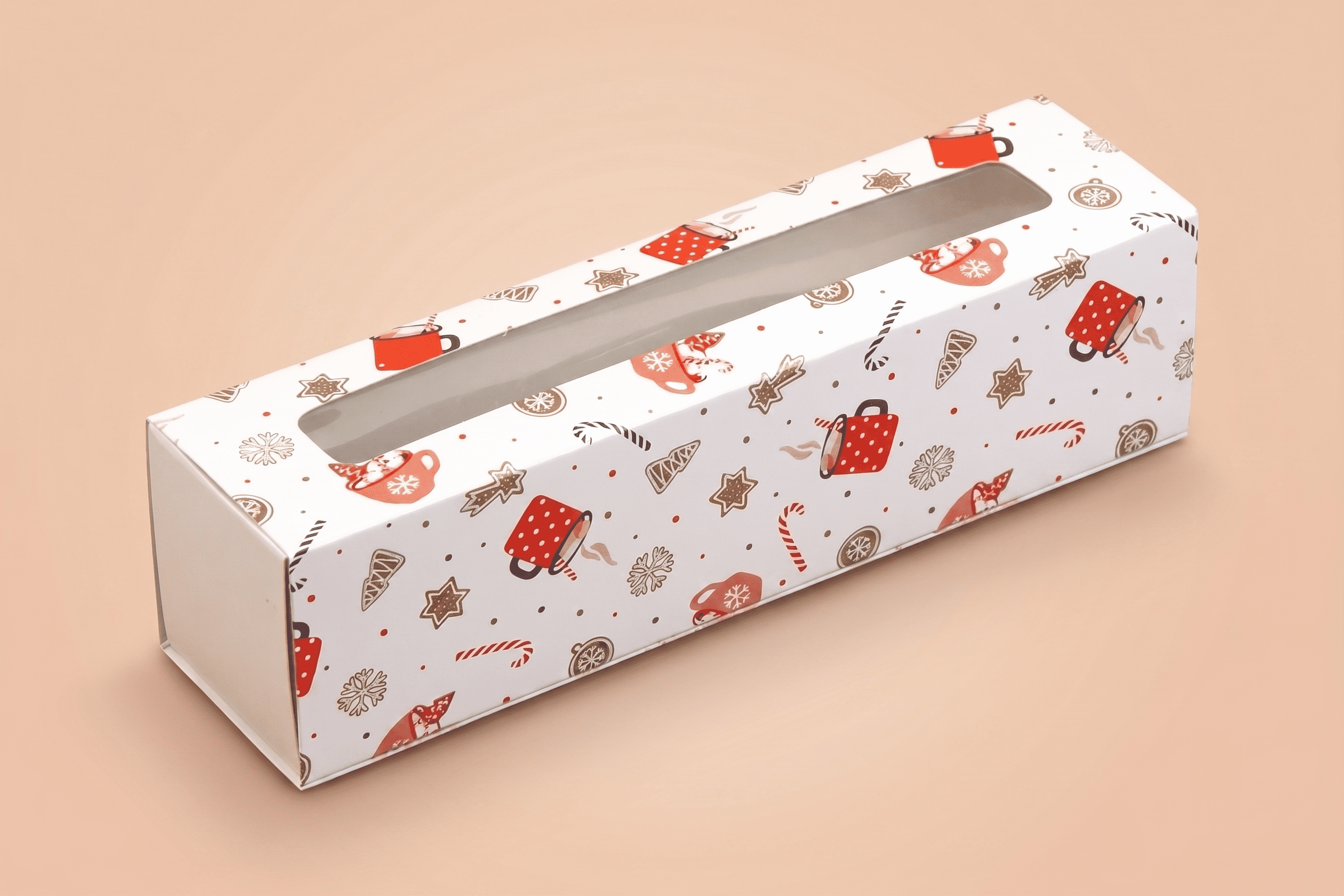Коробка "Macaron" №М0052-о13. "Різдво" з вікном - 1