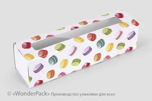 Коробка "Macaron" №М0052-о8. Макарони з вікном - 1