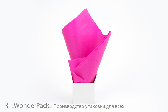 Тіш'ю, цигарковий папір для пакування. 50*70 см. Колір - темно-рожевий - 2