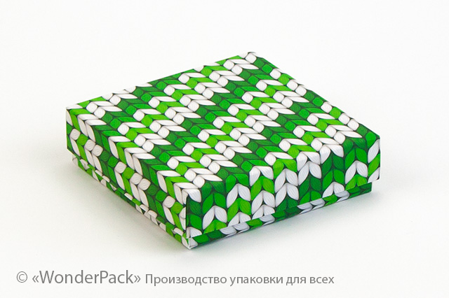 Коробка "Квадро" №М0023-о16. "В'язка зелена" - 1