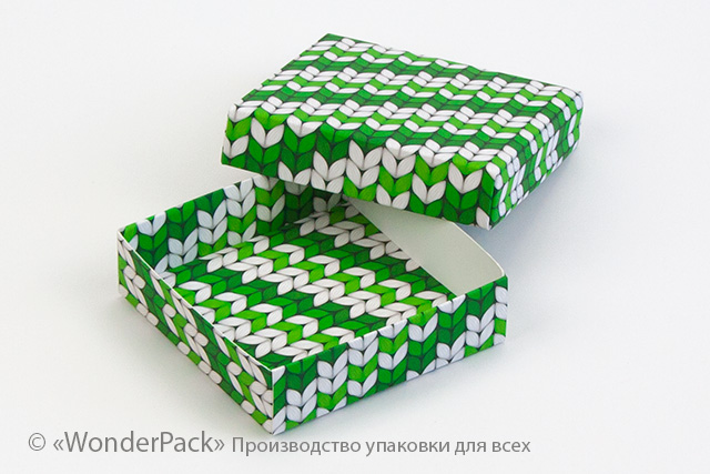 Коробка "Квадро" №М0023-о16. "В'язка зелена" - 2