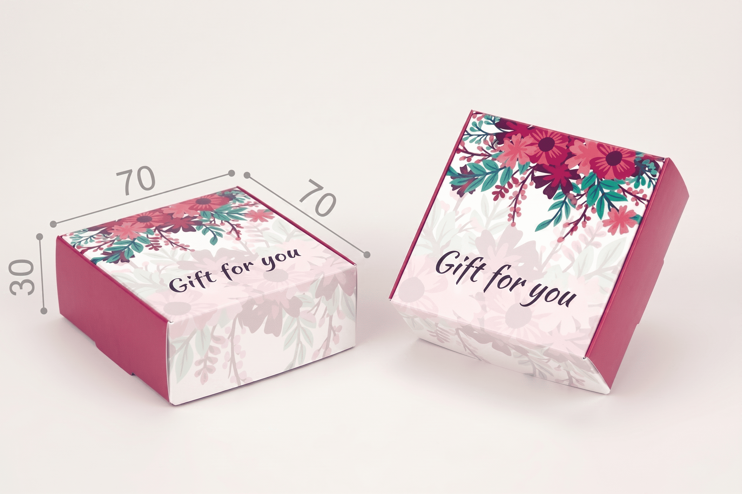 Коробка "Натуральная" №М0013-о13. "Gift for you"