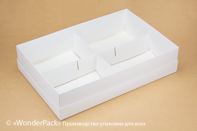 Перегородка в коробку №0007 "450*300*100". Код М0007-П03. Белая на 4 ячейки - 2