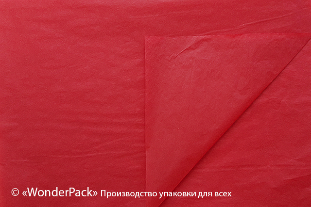 Тіш'ю, цигарковий папір для пакування. 50*70 см. Колір - темно-червоний - 1