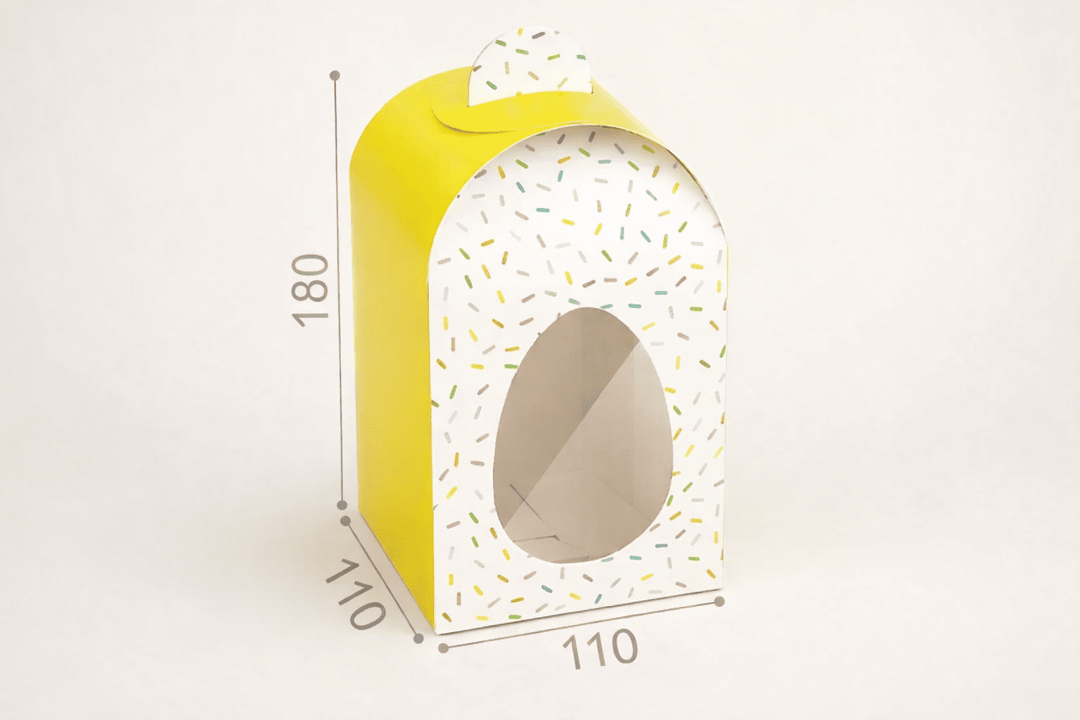 Коробка "Пасхальна" №М0042-о6. Жовта