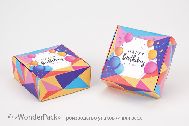 Коробка "Натуральная" №М0013-о14. "Happy birthday" - 1