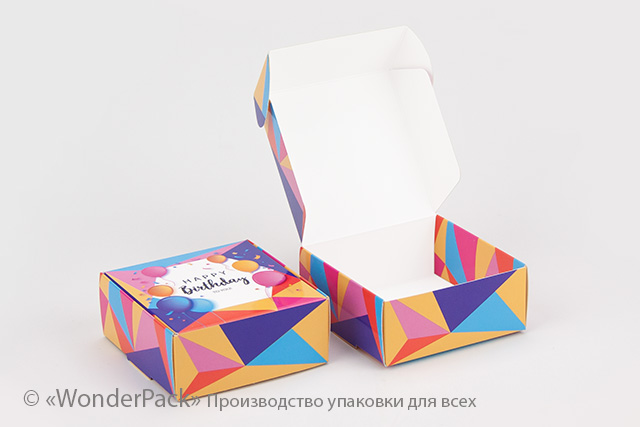 Коробка "Натуральная" №М0013-о14. "Happy birthday" - 2