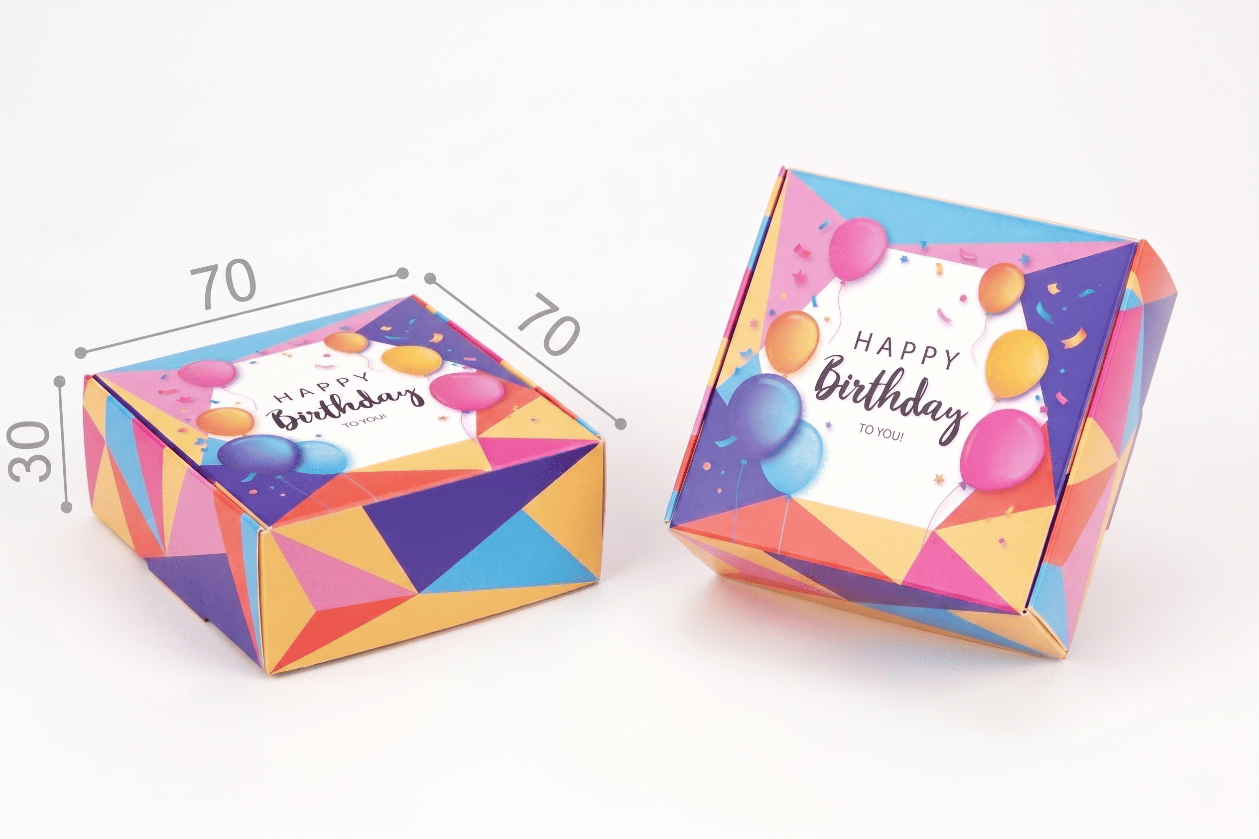 Коробка "Натуральная" №М0013-о14. "Happy birthday"