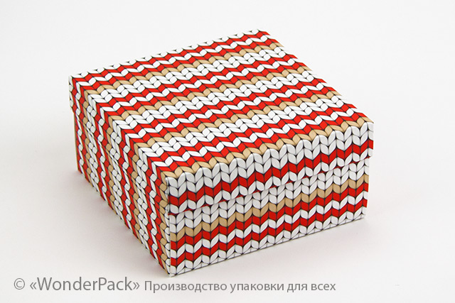 Коробка "Подарункова" №М0027-о30. "В'язка червона" - 1