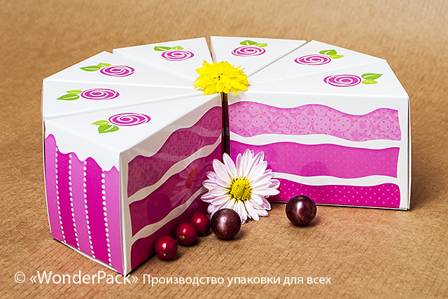 Коробка "Бонбоньєрка - Шматочок торта" №М0012-о3 - 1