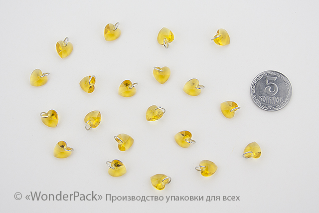 УДАЛЕНО * Декоративний елемент. ДЕ-025. "Серце" жовте - 1