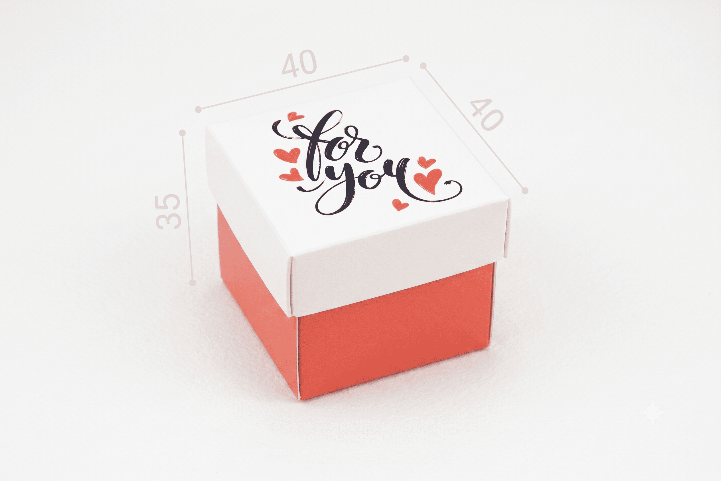 Коробка "Бусинка" №М0062-о2. с надписью "For you"