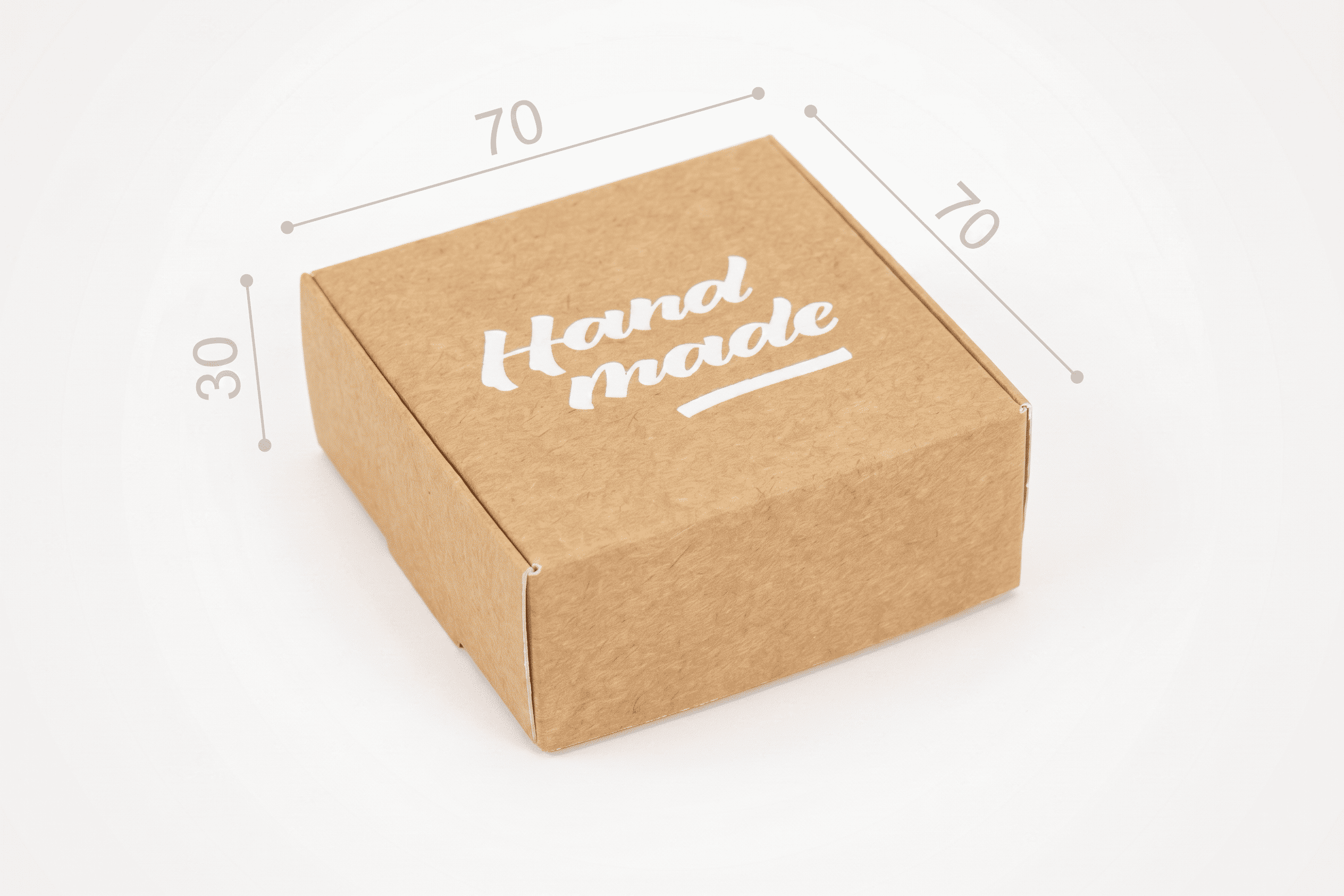 Коробка "Натуральна" №М0013-о27. "Hand made"