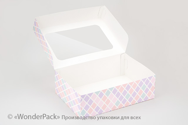 УДАЛЕНО * Коробка. Модель №0061 "кексовую". Код М0061-о1. "Ромбики" - 2