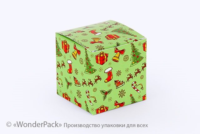 УДАЛЕНО * Коробка. Модель №0006 "Бонбоньєрка". Код М0006-о18. Новий рік, зелена - 2