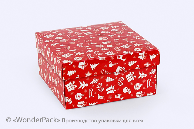 УДАЛЕНО * Коробка. Модель №0027 "Подарункова". Код М0027-о9. Новий рік, червона - 1