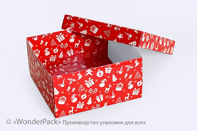 УДАЛЕНО * Коробка. Модель №0027 "Подарункова". Код М0027-о9. Новий рік, червона - 2