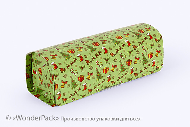 Коробка "Скринька" №М0015-о4. "Новий рік" зелена - 1