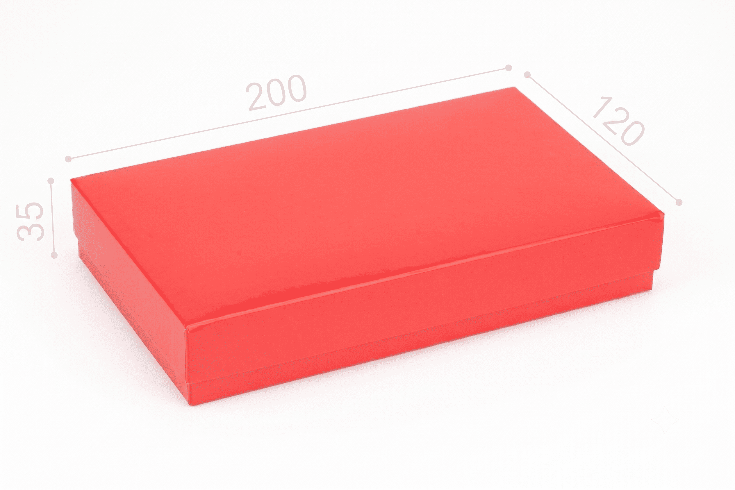 Коробка "Под кошелек 200*120*35" №М0077-о5. Красная