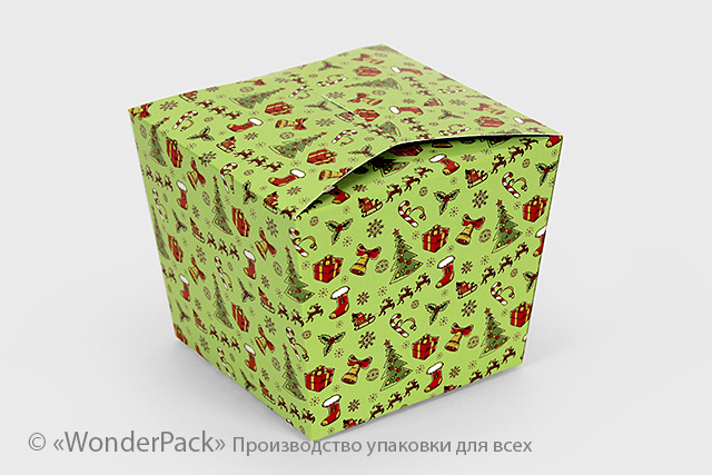 УДАЛЕНО * Коробка. Модель №0060 "Японія". Код М0060-о4. Новий рік, зелена - 1