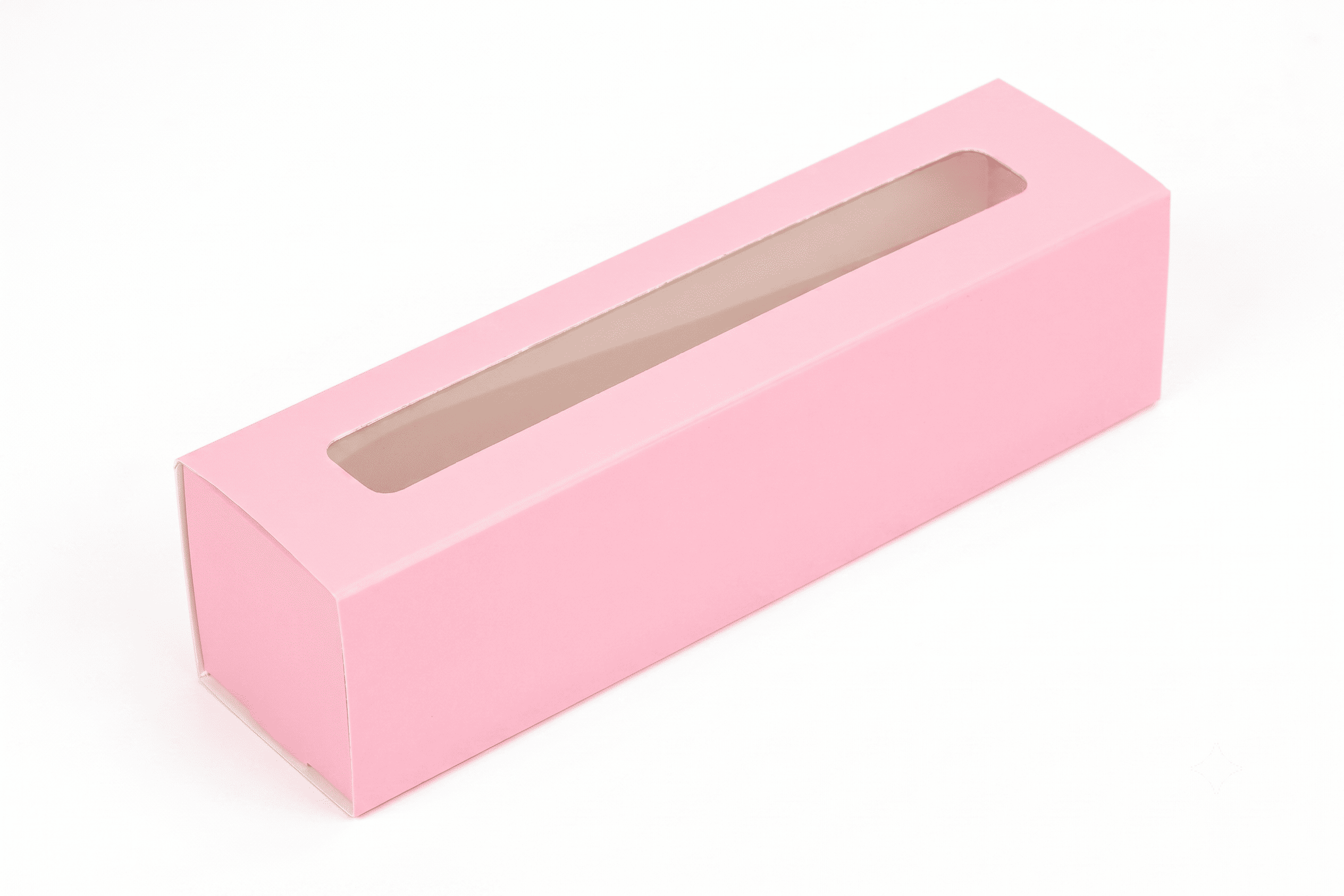 Коробка "Macaron" №М0052-о24. Рожева з вікном - 1