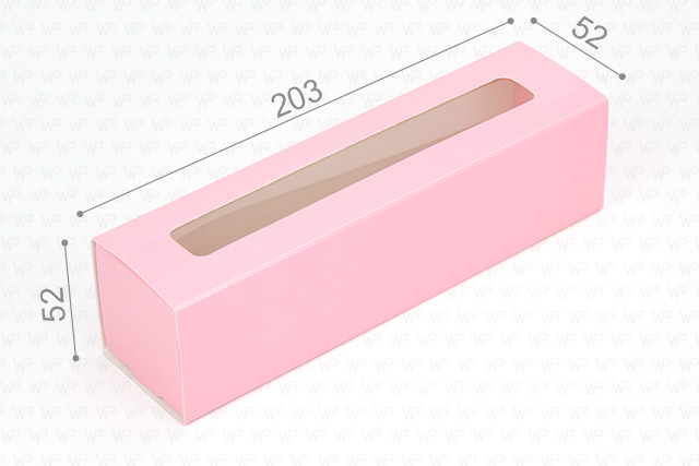 Коробка "Macaron" №М0052-о24. Рожева з вікном