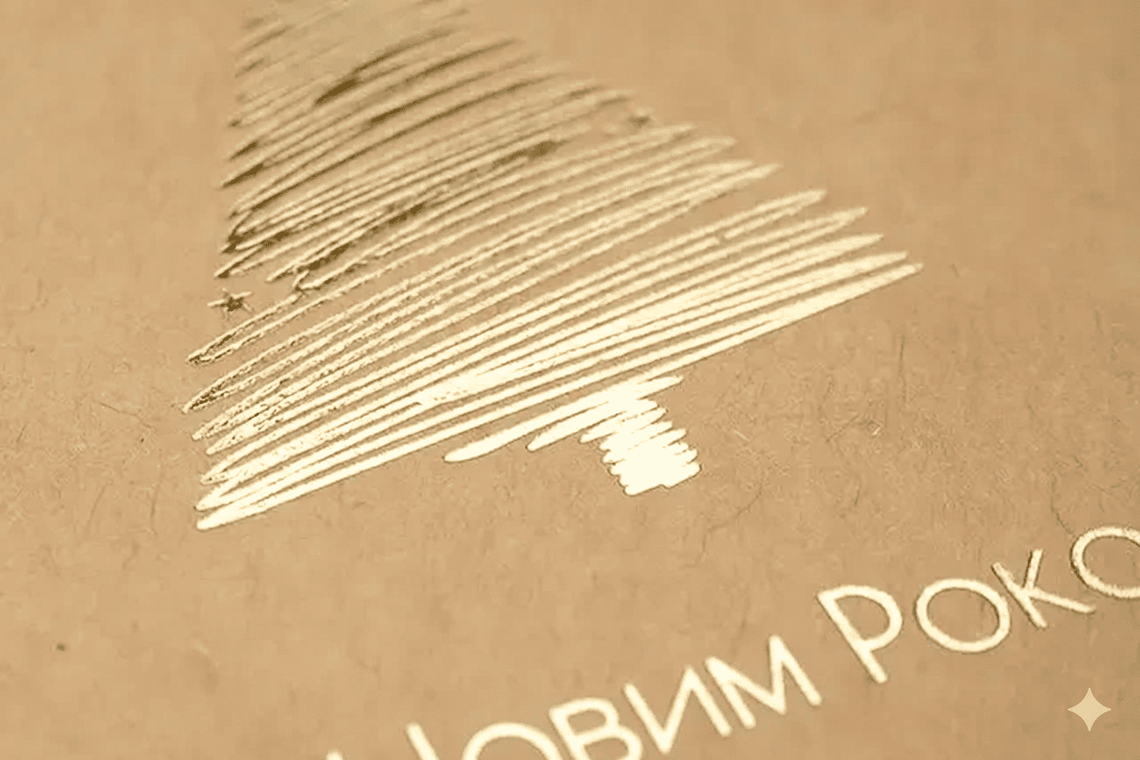 Коробка "Бавария" №М0033-о21.  Крафт с тиснением "Ёлочка" - 3