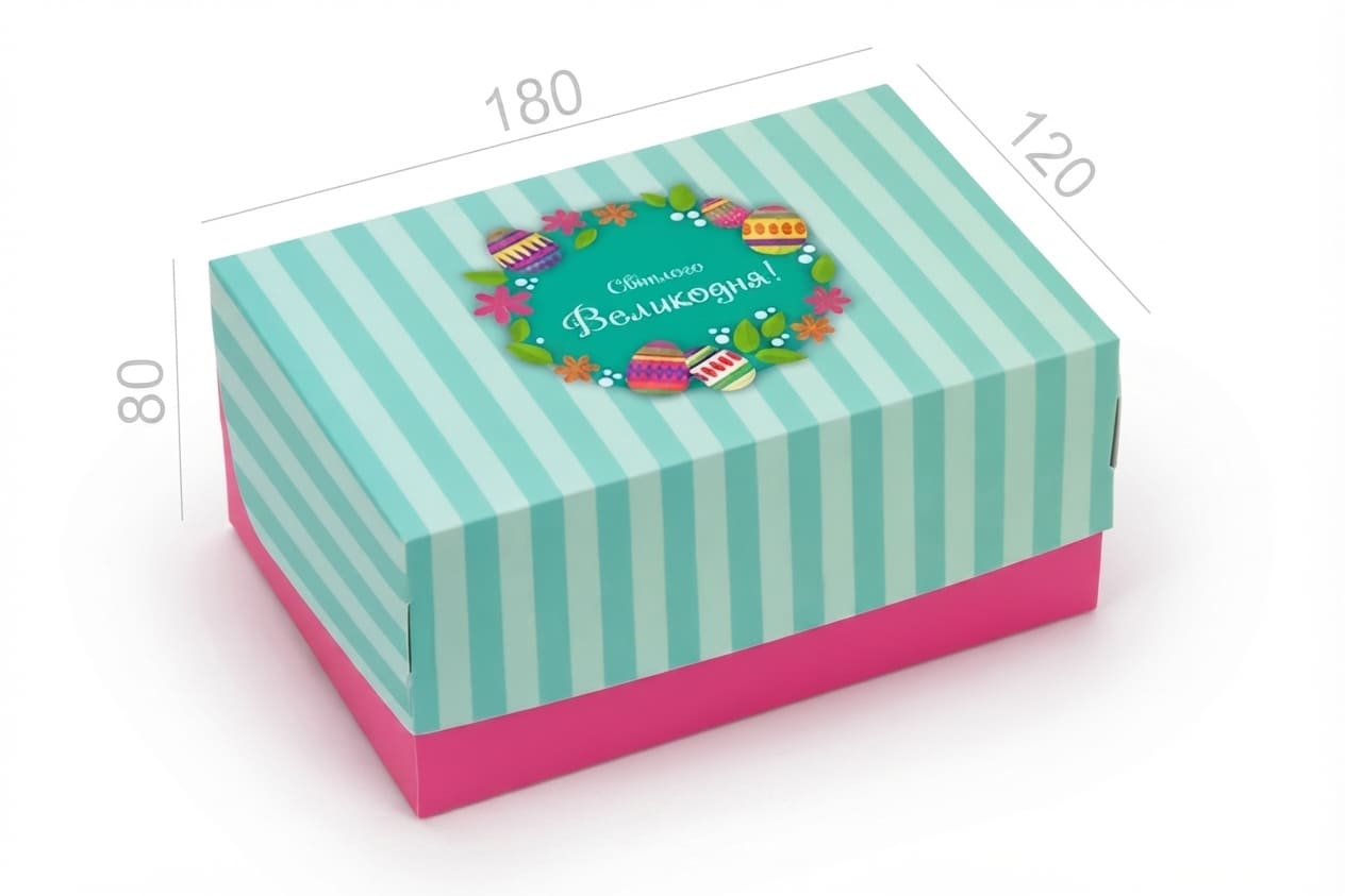 Коробка "Міні-кейк" №М0064-о5. "Світлого Великодня"