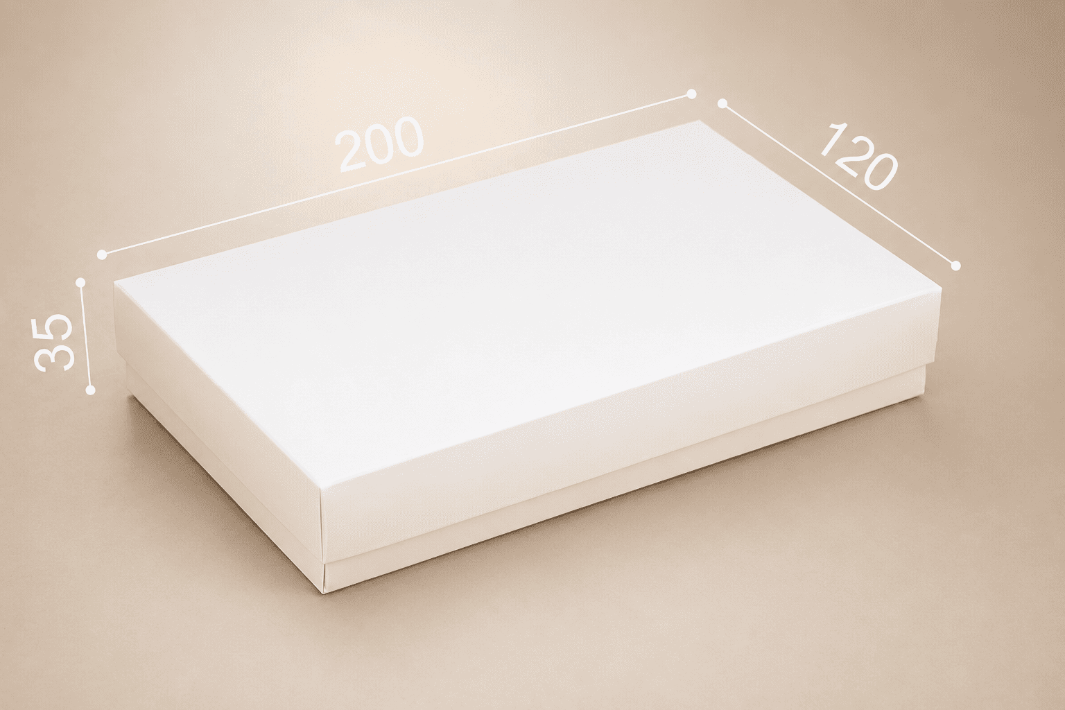 Коробка "Под кошелек 200*120*35" №М0077-о6. Белая