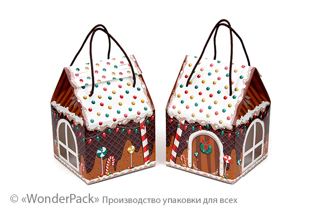 Коробка "Будиночок" №М0034-о2. "Пряничний" - 1